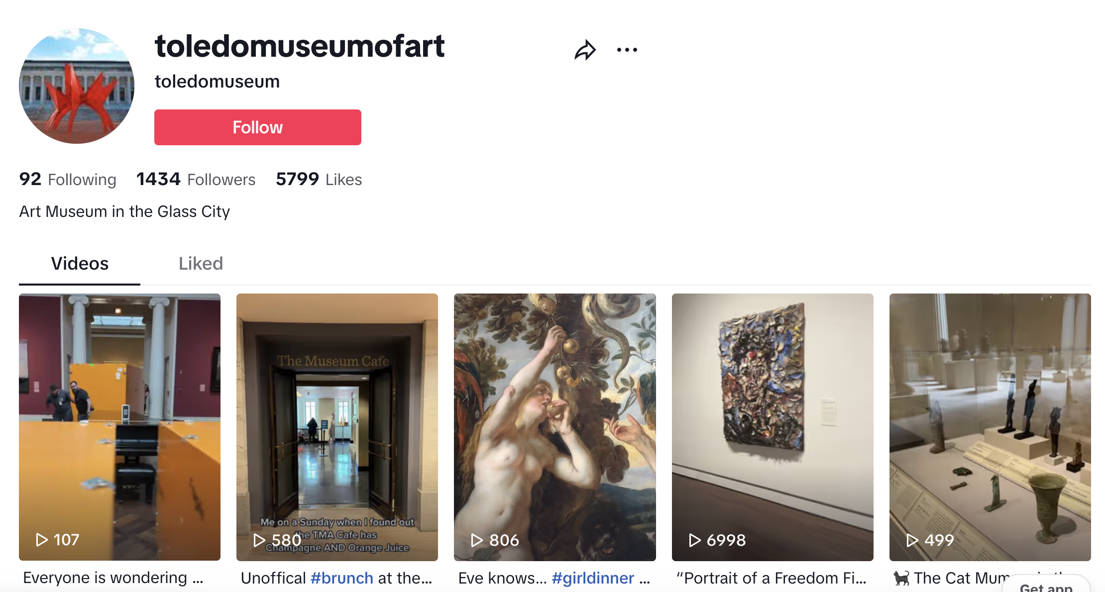 TMA TikTok profile featuring playful, meme-driven collection content